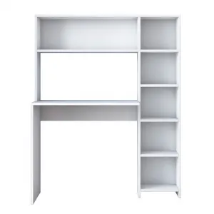 Kalune Design Psací stůl s regálem Hapos 113 cm bílý