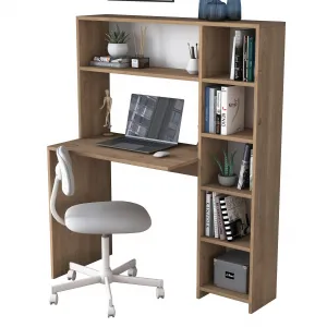 Kalune Design Psací stůl s regálem Hapos 113 cm dub přírodní
