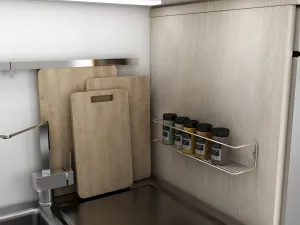 Kalune Design Nástenná polica BANYO chróm