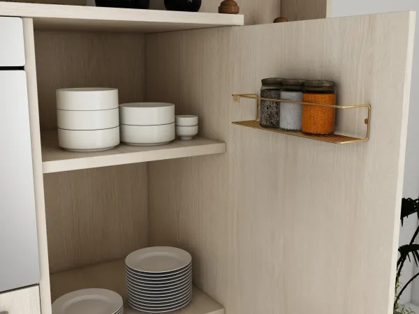Kalune Design Nástenná polica BANYO zlatá