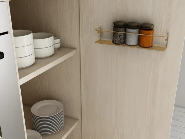 Kalune Design Nástenná polica BANYO zlatá