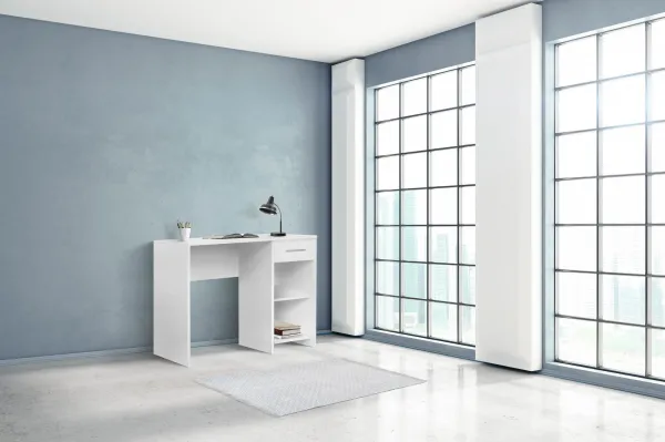 Kalune Design Písací stôl Cesma 90 cm biely