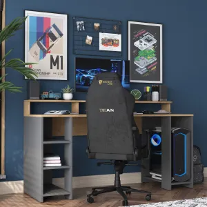 Kalune Design Psací stůl Kalipo 160 cm ořech/antracit