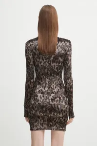 Zamatové šaty Fiorucci Banimalier Print Velour Padded Mini