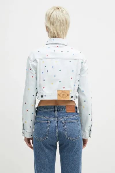 Bavlnená rifľová bunda Fiorucci Confetti Dot Cropped Denim