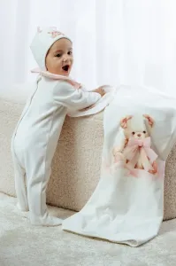 Čiapka pre bábätká Jamiks SOELI béžová farba biela, JZI150