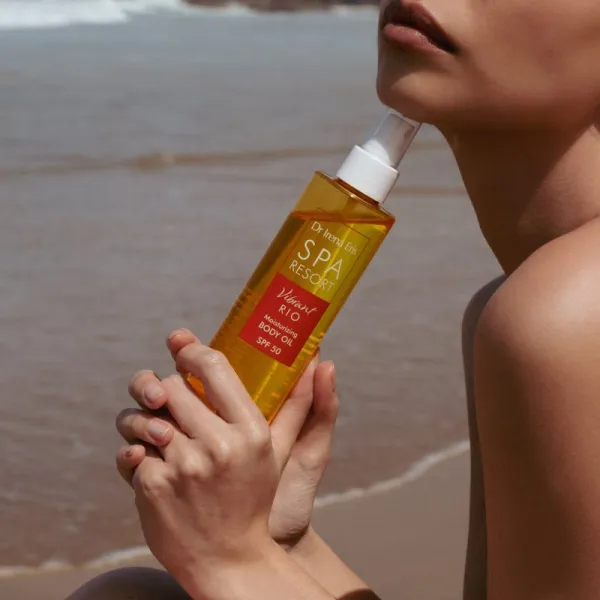 Dr Irena Eris SPA Resort Vibrant Rio ošetrujúci a opaľovací olej s hydratačným účinkom SPF 50 200 ml