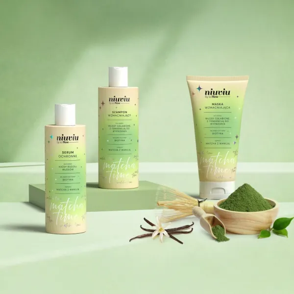 so!flow Matcha Time Strengthening Shampoo posilňujúci šampón na slabé vlasy 300 ml