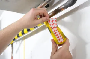 Durable Ochrana trubky profil P30, žlto-čierna, samolepiaca