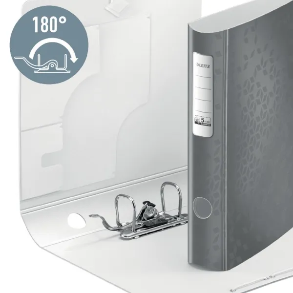 Zakladač pákový Leitz 180° Active WOW 6,5 cm červený