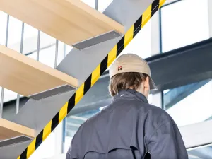 Durable Ochrana hrany profil E8, žlto-čierna, samolepiaca