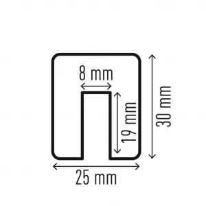 Durable Ochrana hrany profil E8, žlto-čierna, samolepiaca