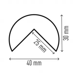 Durable Ochrana rohov profil C25R, žlto-čierna, samolepiaca