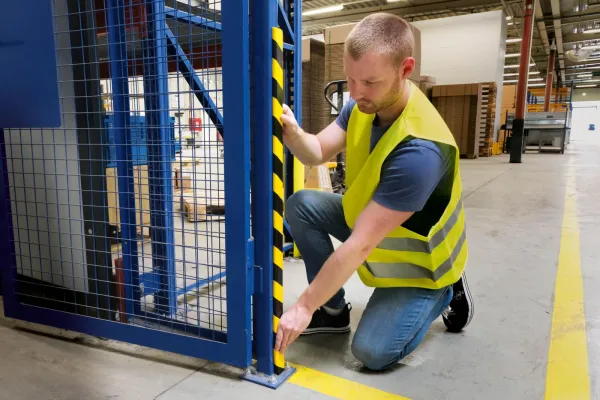 Durable Ochrana rohov profilC35, žlto-čierna, samolepiaca