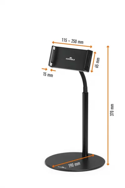 Durable Stolový stojan na tablet TWIST TABLE, čierny