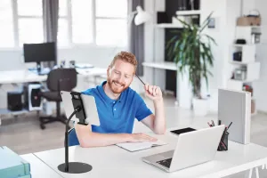 Durable Stolový stojan na tablet TWIST TABLE, čierny