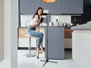 Durable Podlahový stojan na tablet TWIST FLOOR, čierny
