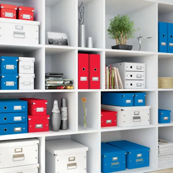 Stojan na časopisy Leitz Click & Store červený