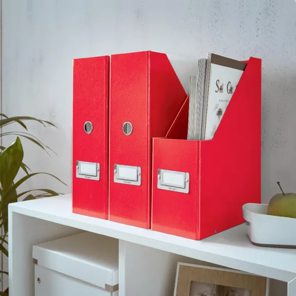 Stojan na časopisy Leitz Click & Store červený