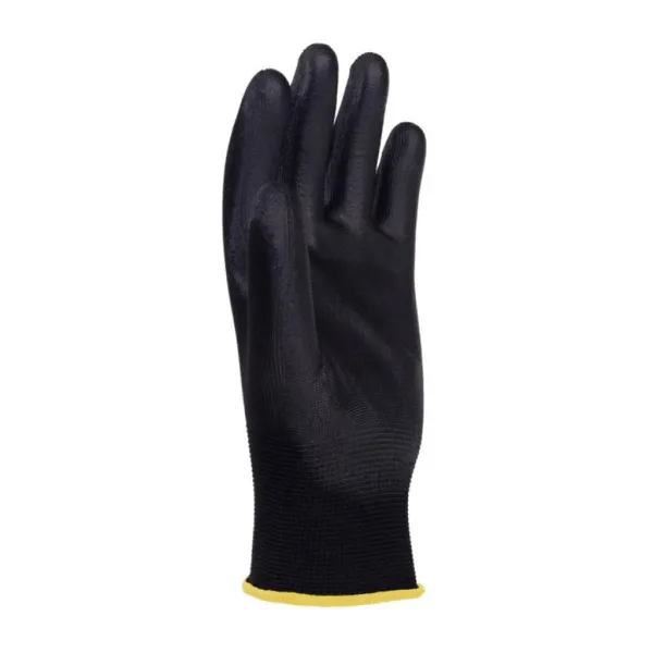 Rukavice pletené, polomáčané DONAU SAFETY PU kat. II čierne veľ. 9