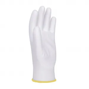Rukavice pletené, polomáčané DONAU SAFETY PU kat. II biele veľ. 9