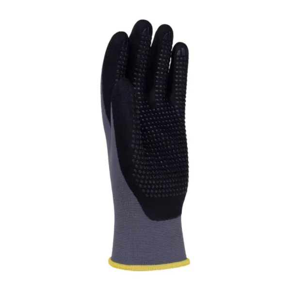 Rukavice pletené, polomáčané DONAU SAFETY Flex-Dotted, kat. II šedé veľ. 9