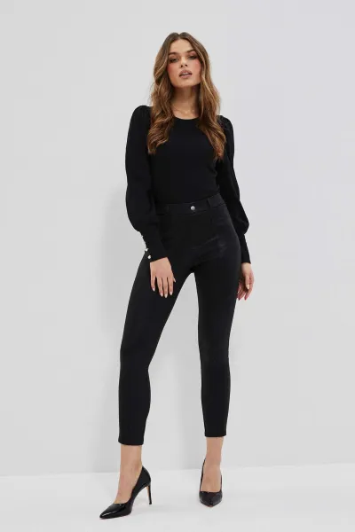 Marisse Shiny Leggings Z-Lg-3601 Black