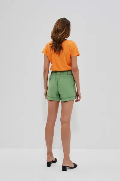 Marisse Plain Shorts With Ties L-Sh-3723 Palm
