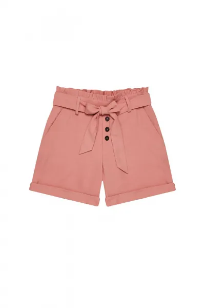 Marisse Plain Shorts With Ties L-Sh-3723 Terra Cotta
