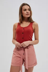 Marisse Plain Shorts With Ties L-Sh-3723 Terra Cotta