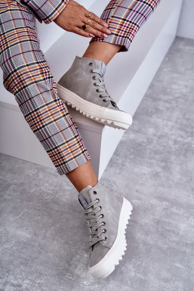 Dámske tenisky BIG STAR SHOES High Warm Grey