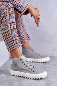 Dámske tenisky BIG STAR SHOES High Warm Grey
