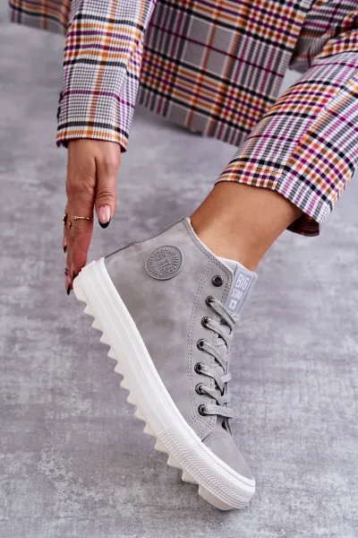 Dámske tenisky BIG STAR SHOES High Warm Grey