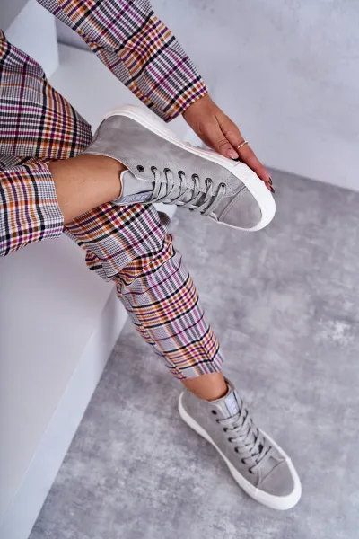Dámske tenisky BIG STAR SHOES High Warm Grey