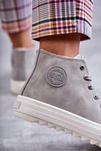 Dámske tenisky BIG STAR SHOES High Warm Grey