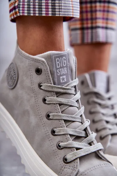 Dámske tenisky BIG STAR SHOES High Warm Grey