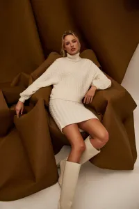 Svetrové šaty Marisse Off White