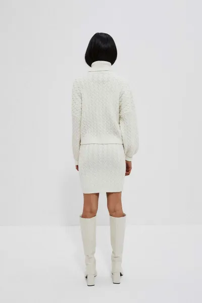 Svetrové šaty Marisse Off White