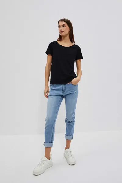Marisse Women's T-Shirt L-Ts-4050 Black
