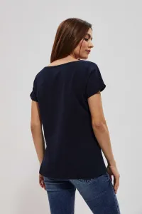 Marisse Women's T-Shirt L-Ts-3725 Navy