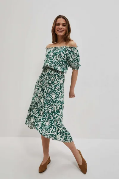 Marisse Women's Dress L-Su-4040 Palm Leaf