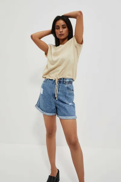Marisse Women's Shorts L-Sh-4004 Blue