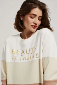 Marisse Dark Beige Printed Sweatshirt