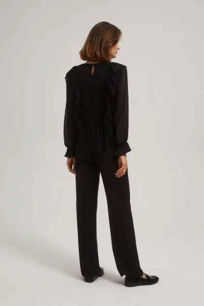 Marisse Black Pleated Trousers