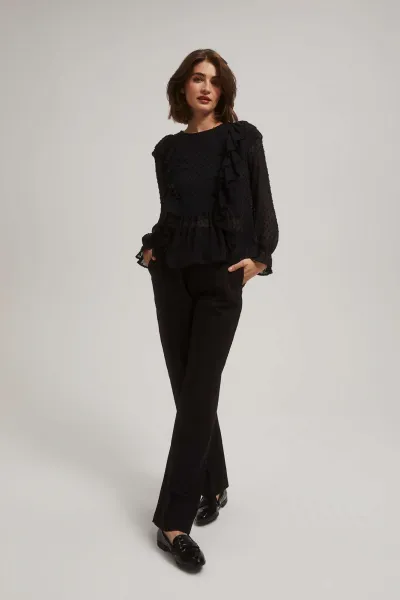 Marisse Black Pleated Trousers