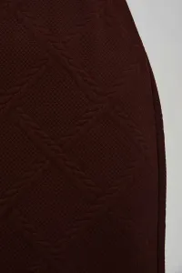 Hnedá sukňa s elastickým pásom
