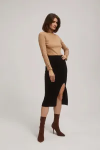 Marisse Ribbed Turtleneck Blouse