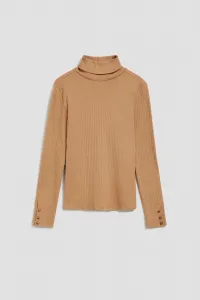 Marisse Ribbed Turtleneck Blouse