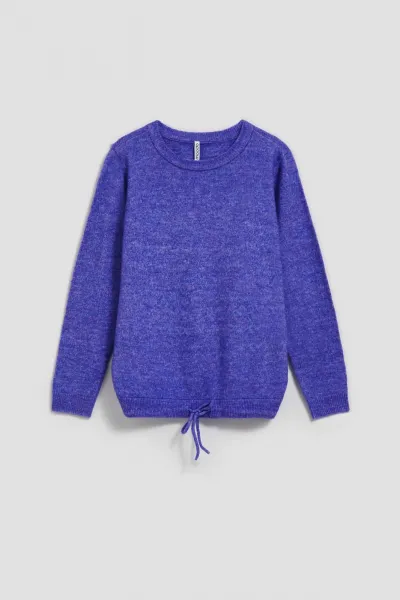 Marisse Purple Tie Sweater