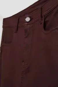 Marisse Waxed Skinny Trousers In Maroon